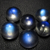 AAAA - Gorgeous High Quality - Rainbow MOONSTONE - Full Blue Fire Nice Clean Round Shape Cabochon size - 8 - 6 mm - 6 pcs